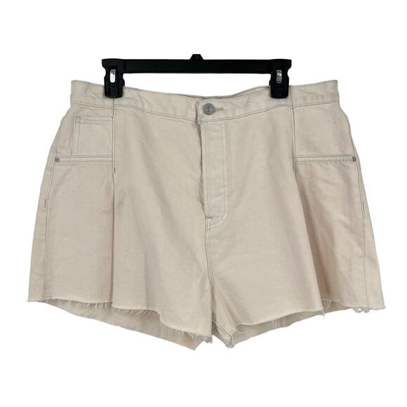 Hudson shorts Eva Pleated denim beige size 32 - Picture 1 of 5